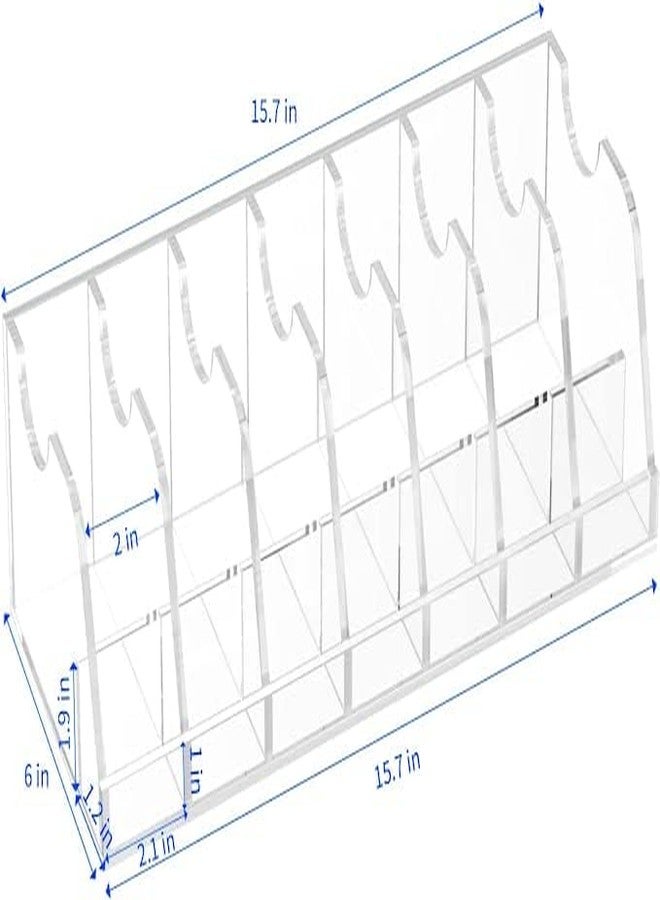 HOMANLY Belt Organizer 7 Slots - Clear Acrylic Belt Storage for Closet, Wall Mount Belt Holder, Space-Saving Belt Display Organizer - Image 3